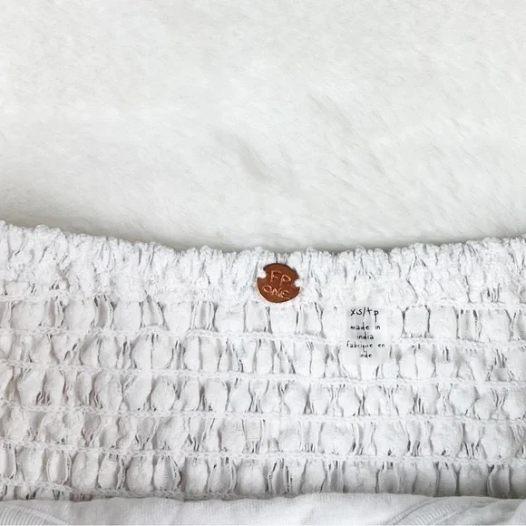 NWT Free People Adella Corset Strapless Crochet Cami Top in White - Picture 9 of 9